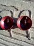 [heat-oxidized copper earrings with silver]