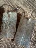 [earrings, reticulated silver on copper]